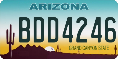 AZ license plate BDD4246