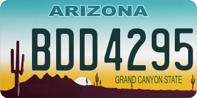 AZ license plate BDD4295
