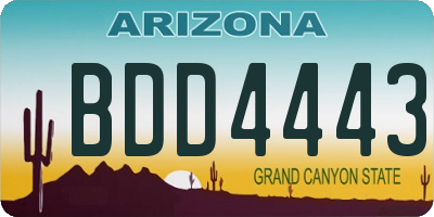 AZ license plate BDD4443