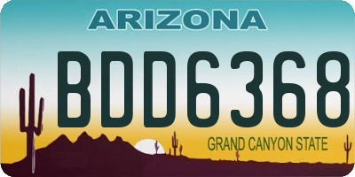 AZ license plate BDD6368