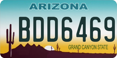 AZ license plate BDD6469