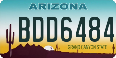 AZ license plate BDD6484