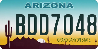 AZ license plate BDD7048