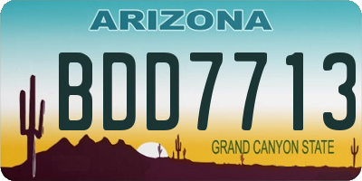 AZ license plate BDD7713