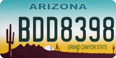 AZ license plate BDD8398