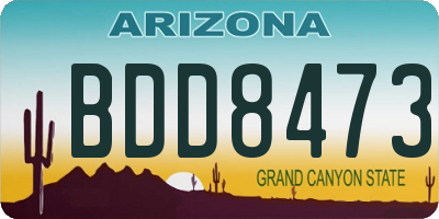 AZ license plate BDD8473