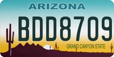 AZ license plate BDD8709
