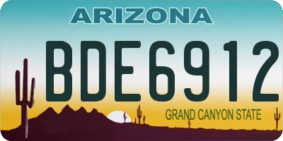 AZ license plate BDE6912