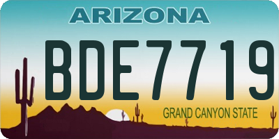 AZ license plate BDE7719