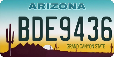 AZ license plate BDE9436