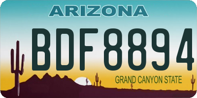 AZ license plate BDF8894