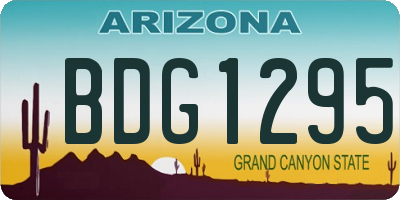 AZ license plate BDG1295