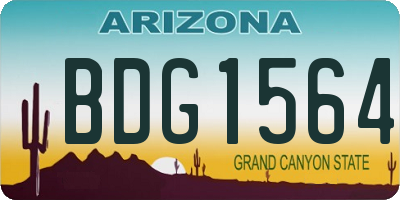 AZ license plate BDG1564