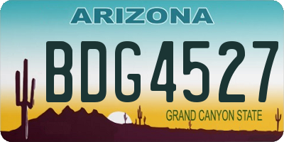 AZ license plate BDG4527