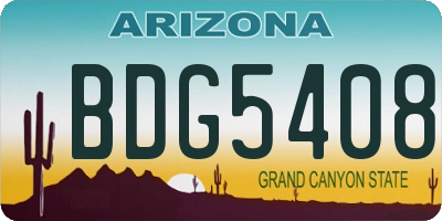 AZ license plate BDG5408