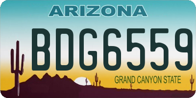 AZ license plate BDG6559