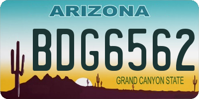 AZ license plate BDG6562