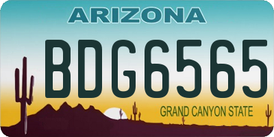 AZ license plate BDG6565