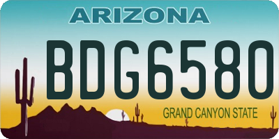 AZ license plate BDG6580