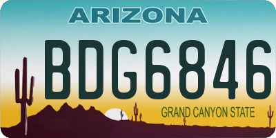 AZ license plate BDG6846