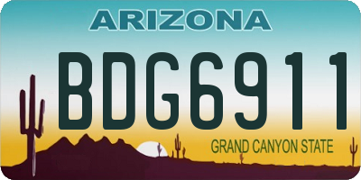 AZ license plate BDG6911