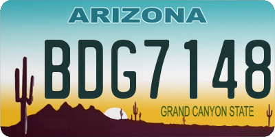 AZ license plate BDG7148