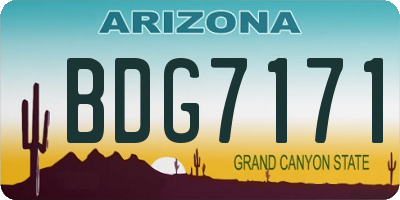 AZ license plate BDG7171
