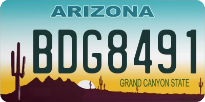 AZ license plate BDG8491