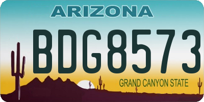 AZ license plate BDG8573