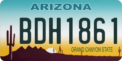 AZ license plate BDH1861