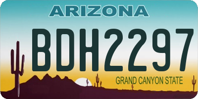 AZ license plate BDH2297