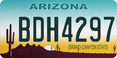 AZ license plate BDH4297