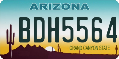 AZ license plate BDH5564