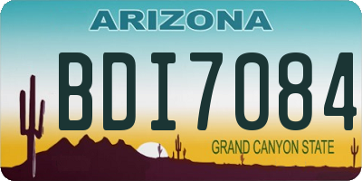 AZ license plate BDI7084