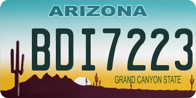 AZ license plate BDI7223