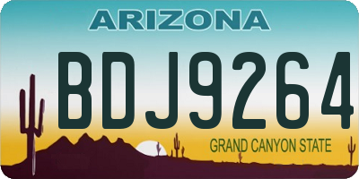AZ license plate BDJ9264