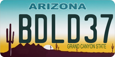 AZ license plate BDLD37