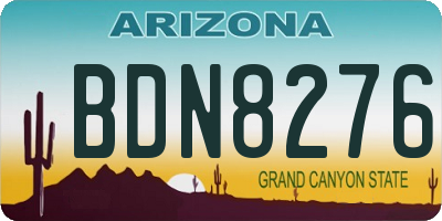 AZ license plate BDN8276