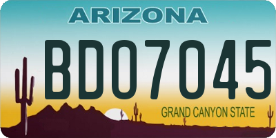 AZ license plate BDO7045