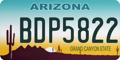 AZ license plate BDP5822