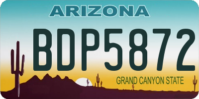 AZ license plate BDP5872