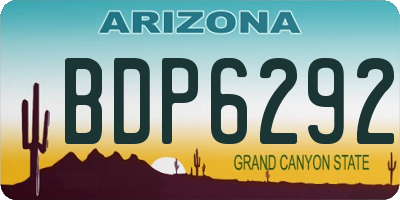 AZ license plate BDP6292