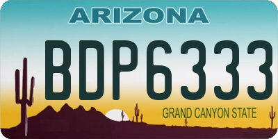 AZ license plate BDP6333