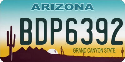 AZ license plate BDP6392