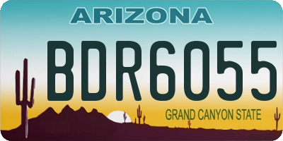 AZ license plate BDR6055