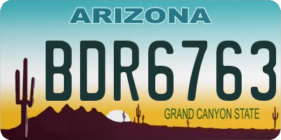 AZ license plate BDR6763