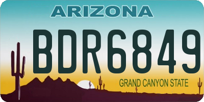 AZ license plate BDR6849
