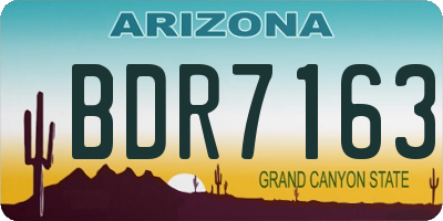 AZ license plate BDR7163