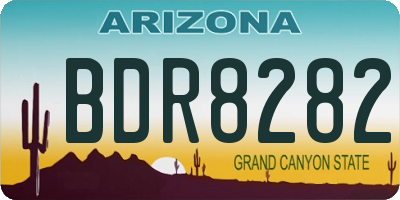 AZ license plate BDR8282