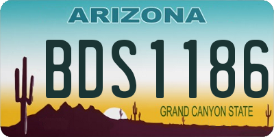 AZ license plate BDS1186